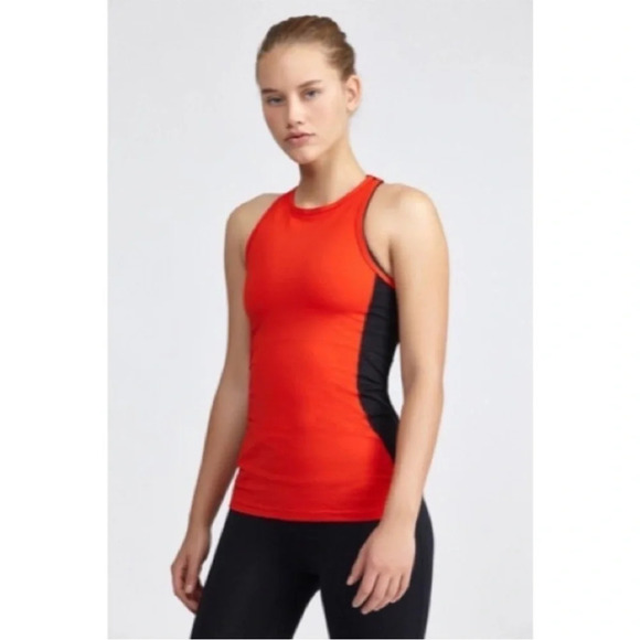 ALALA High Neck Mesh Raceback Atheleisure Workout Tank Top - Picture 2 of 9